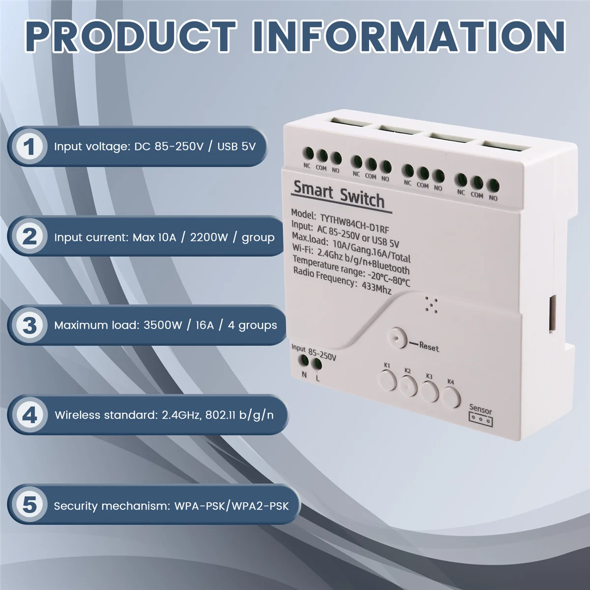 AF93-Tuya Wi-Fi умный переключатель датчик температуры и влажности монитор AC 85-250 В беспроводной умный переключатель для Alexa Google Home