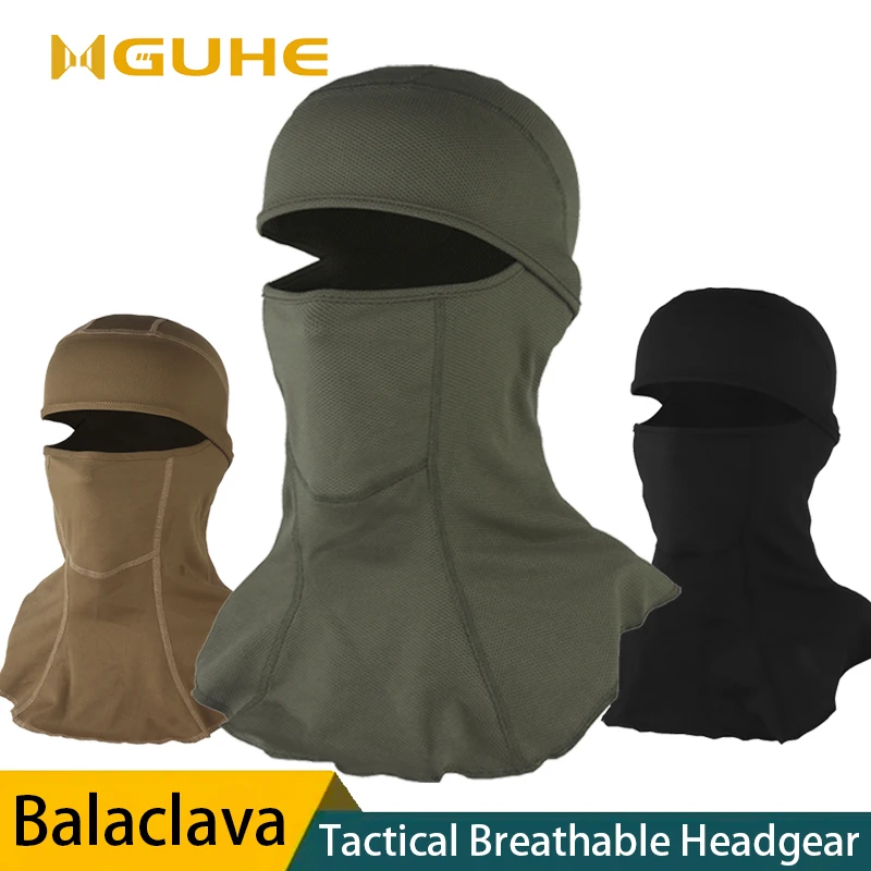 

Tactical Breathable Balaclava Headgear,Quick Dry Dustproof Face Cover Mask,Motorcycle Cycling Sports Cap Bandana,Wargame CP Hat