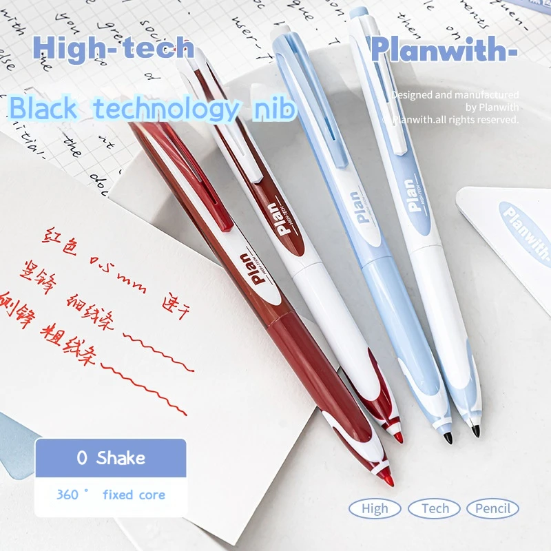 Planwith Direct Liquid Pen Set 0 Shaking Free Ink Control Nib Stable Smooth Writing Gel Pens No Dirty Hands Nice School Supplies