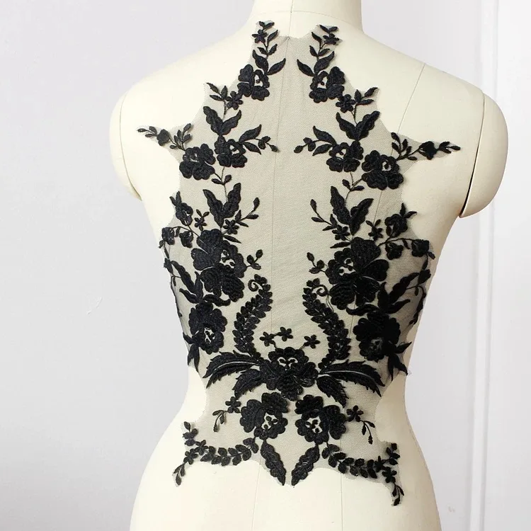 Französische Spitzenblume aus reinem Baumwollfaden, bestickter Spitzenaufsatz, Hochzeitskleid-Dekoration, Aufkleber, manuelle DIY-Accessoires – Detail 10