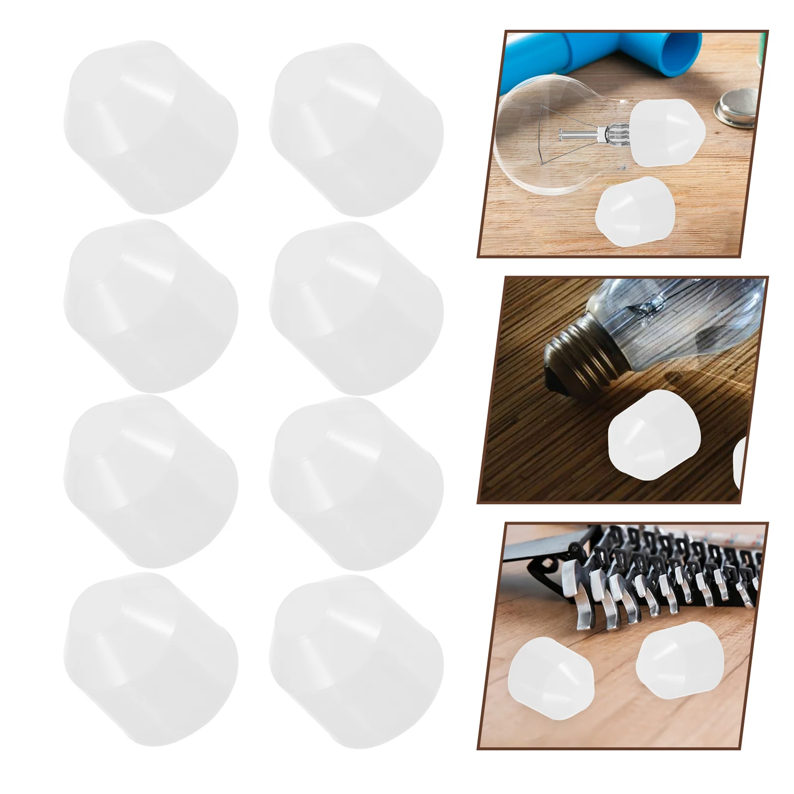 

50pcs E27 Lamp Socket Cup Light Base Fitting Dustproof Protection For Bulbs Durable Plastic Wall Ceiling Light Modern Finial