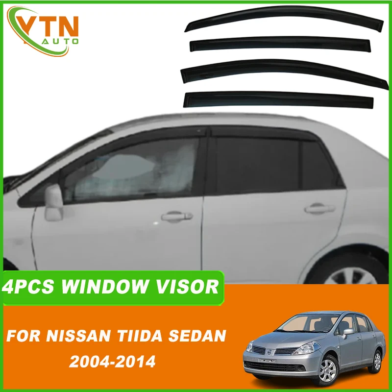 

Для Nissan Tiida седан 2004 2005 2006 2007 2008 2009 2010 2011 2012 2013 2014 дефлектор бокового окна автомобиля козырек от дождя