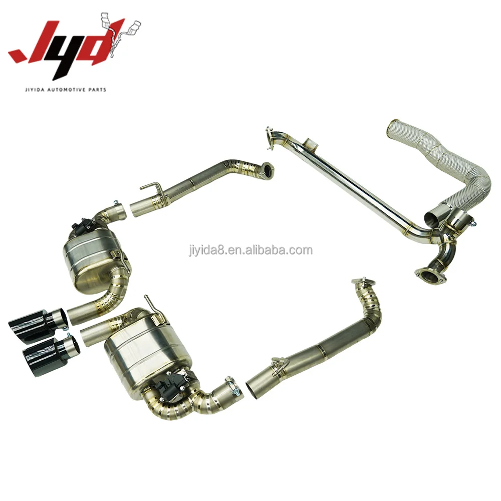 Factory Price Titanium Alloy Performance Exhaust Catback Downpipe for 718 Boxster 2.0T High Flow Catalyst Valve