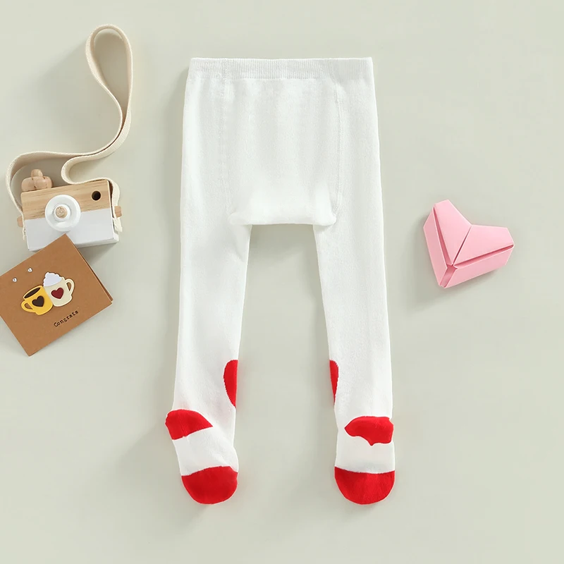 Infant Baby Girls Pantyhose Cute Heart Print Elastic Waist Leggings Spring Autumn Fashion Wild Casual Pants