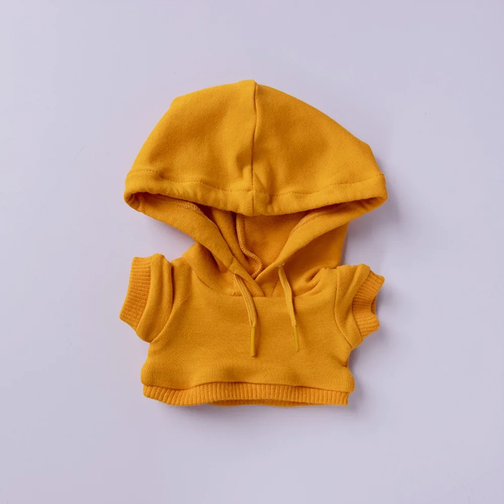 Pakaian Mini Hoodies buatan tangan untuk 10cm pakaian boneka Aksesori Hoodies pakaian Mini untuk 1/12 boneka BJD lucu 10cm DIY