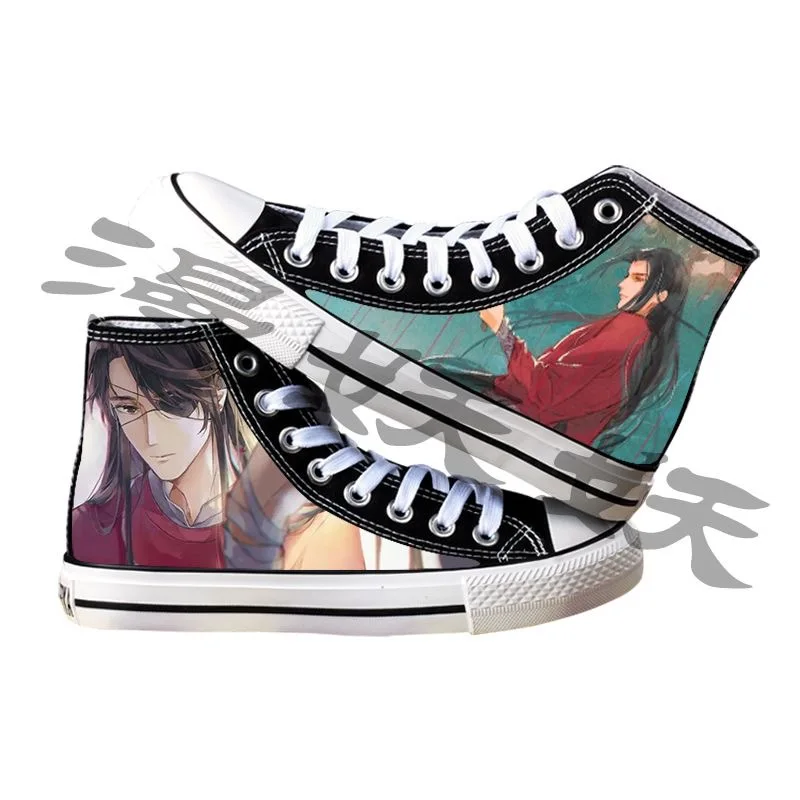 Sapatos de lona para estudantes masculinos e femininos, top alto, moda casual, Tian Guan Ci Fu, Huacheng Xie Lian, novo