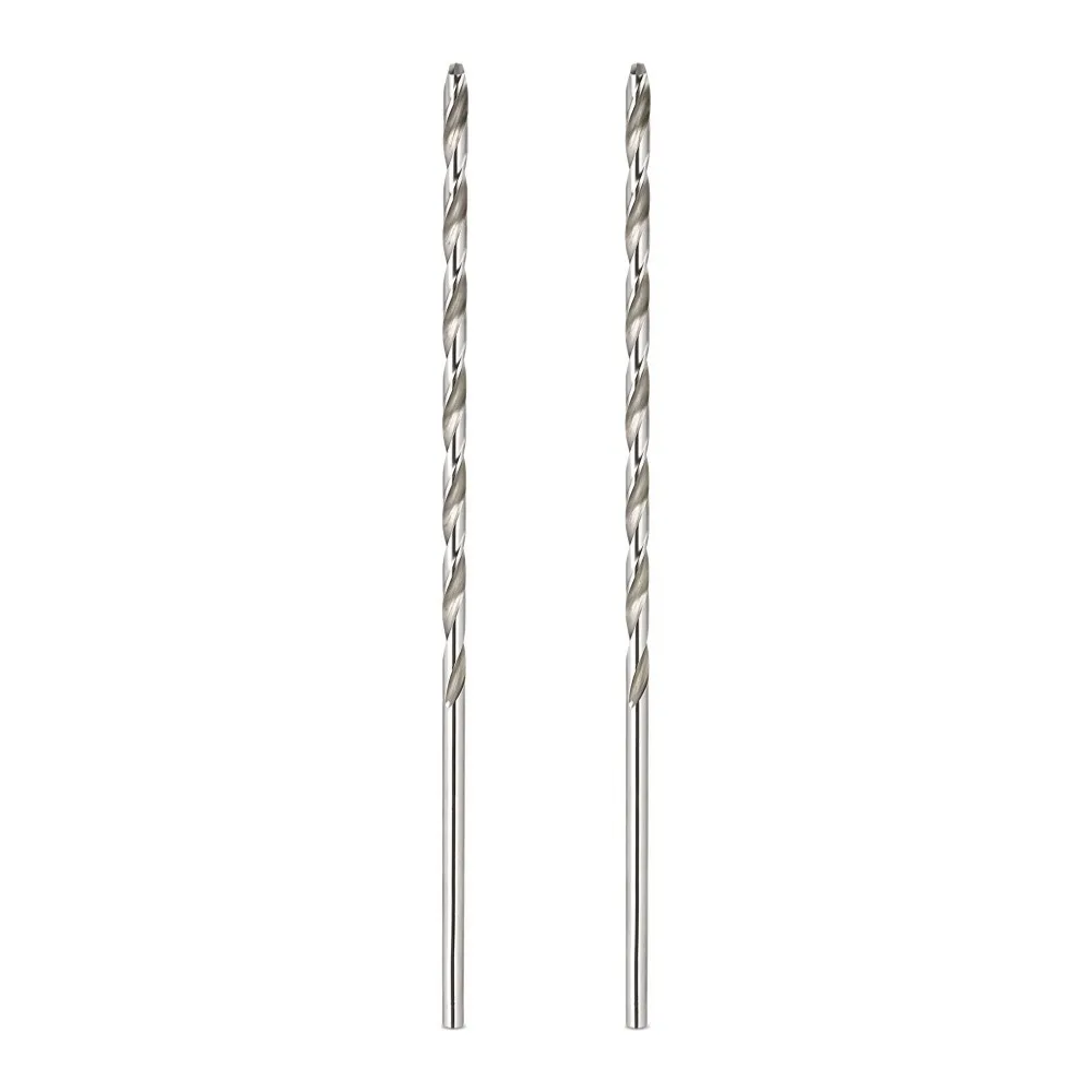 2pcs 3mm Diameter Auger Drill Bit 160mm Length High Speed Steel Twist Drill Bit Straight Shank HSS Material