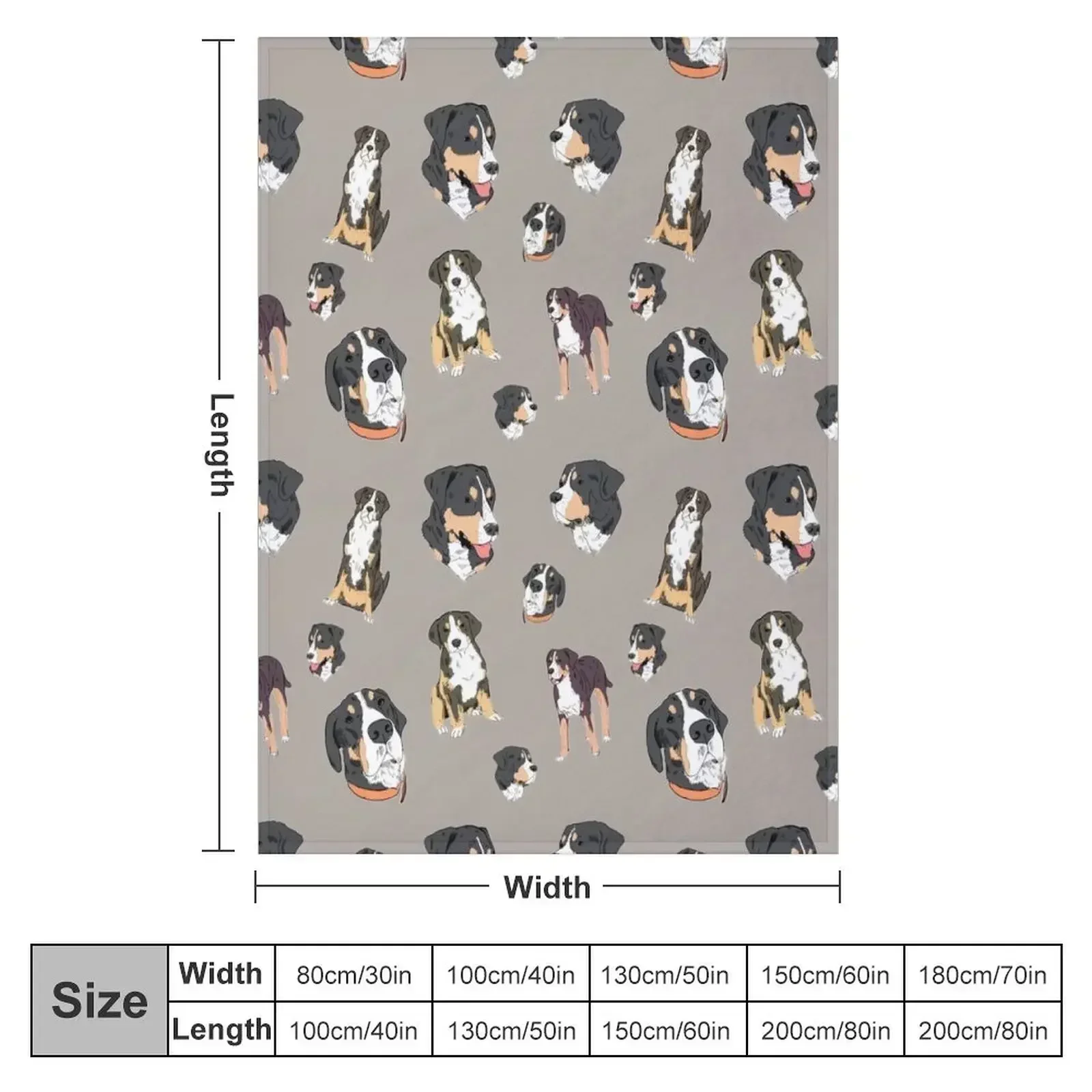 Greater Swiss Mountain Dog Sketchy Modern Pattern Design Throw Blanket Hairys Hair blankets ands Kid'S Blankets