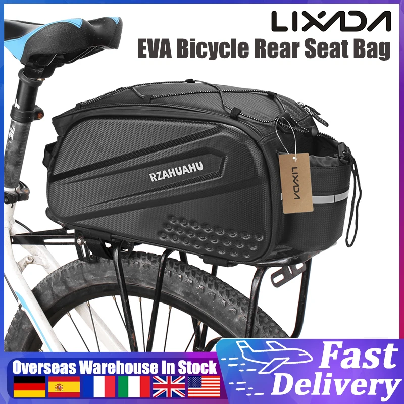 LIXADA 10L Bicycle Rear Seat Bag Multifunctional Waterproof Cycling Bike Rack Trunk Cargo Bag Pannier Bag Handbag Shoulder Bag