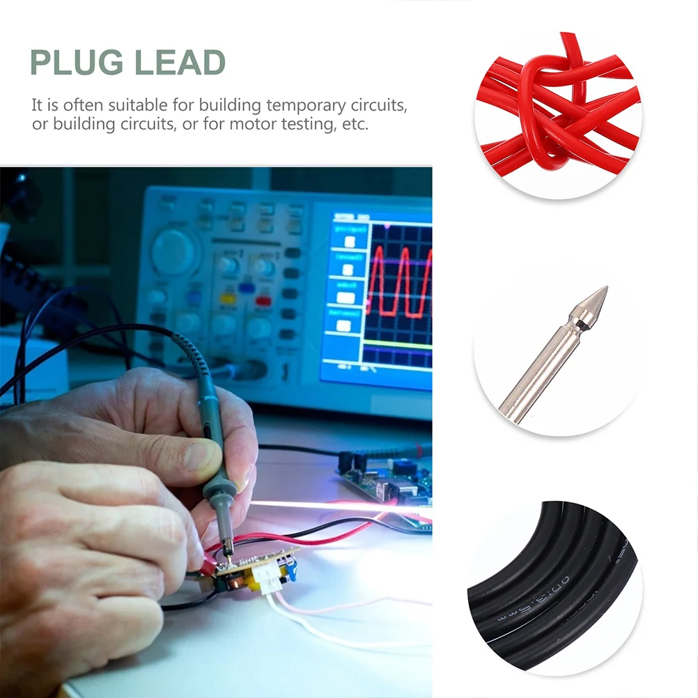 

2 set Test Leads Line For Multimeter Burn Resistant Electrical Test Probe Compatible With Digital Meter Testing Needle