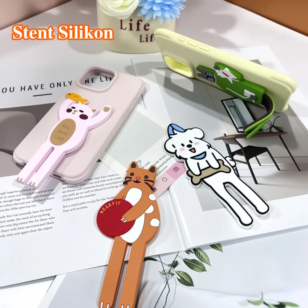 Cute Cartoon Cool Stylish Glasses Phone Holder Griptok Support For iPhone Samsung Xiaomi Phone Case Grip Tok Bracket Girl Gift