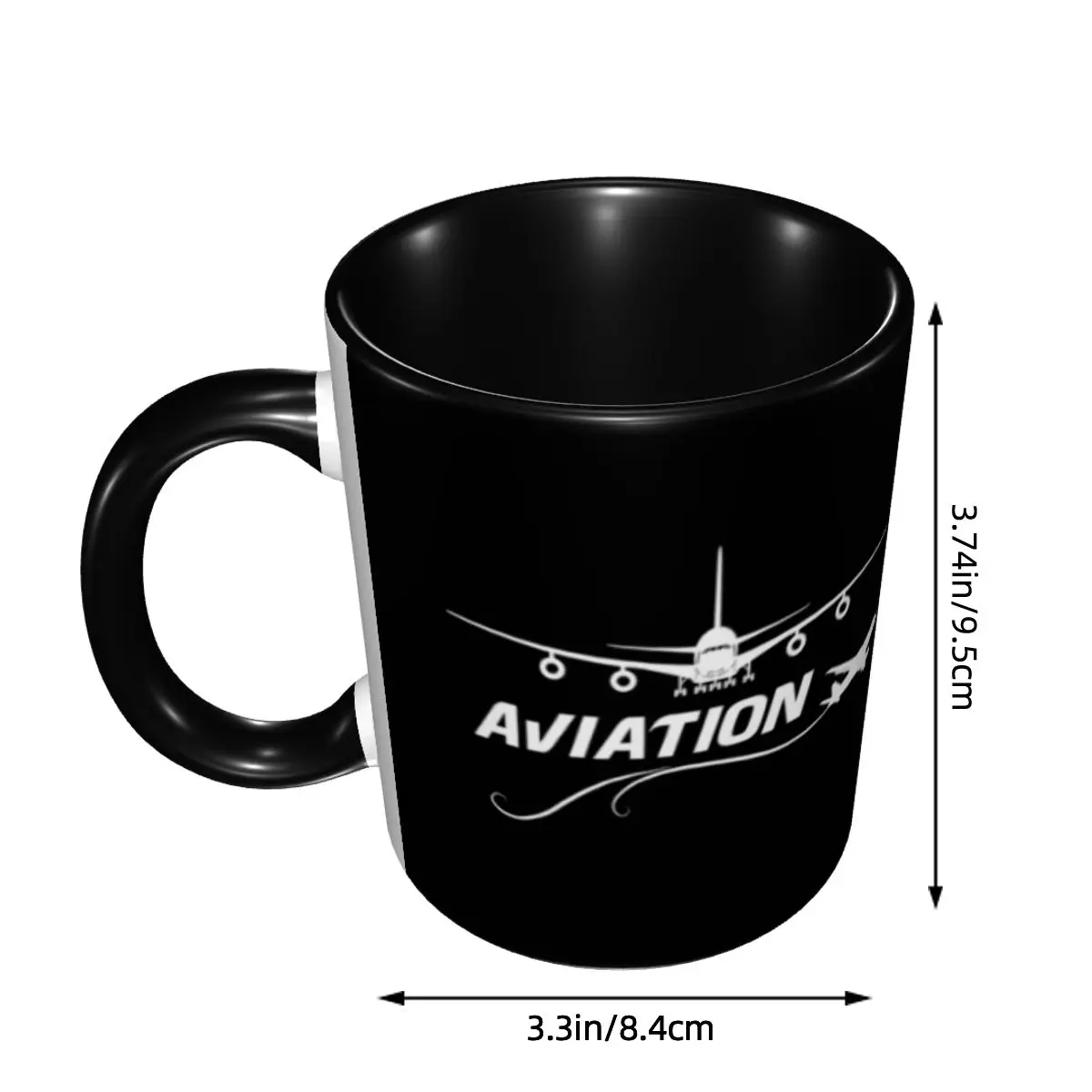 DIY Aviation Lover Ceramic Mugs Personalized Airplane Pilot Aviator Air Fighter Coffee Cup Creative Gift