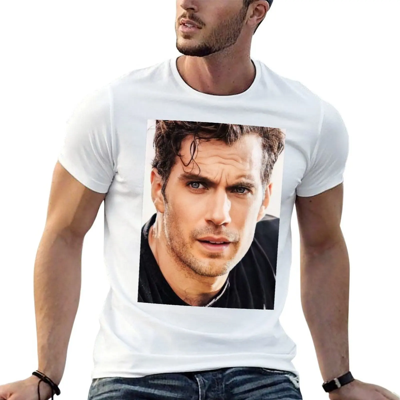 

Henry Cavill Beautiful Eyes T-Shirt t shirts with prints t shirts for man slim fit T-Shirt