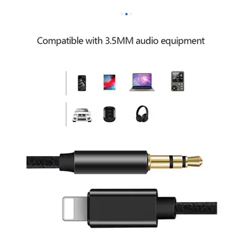 AUX audio kabel 8 pinů na 3,5 mm jack reproduktorový kabel pro iPhone 7 8 X XS MAX XR auto sluchátka headset Aux konvertor audio jack 10 nejlepší prodej 8pinový 3,5mm jack - №3