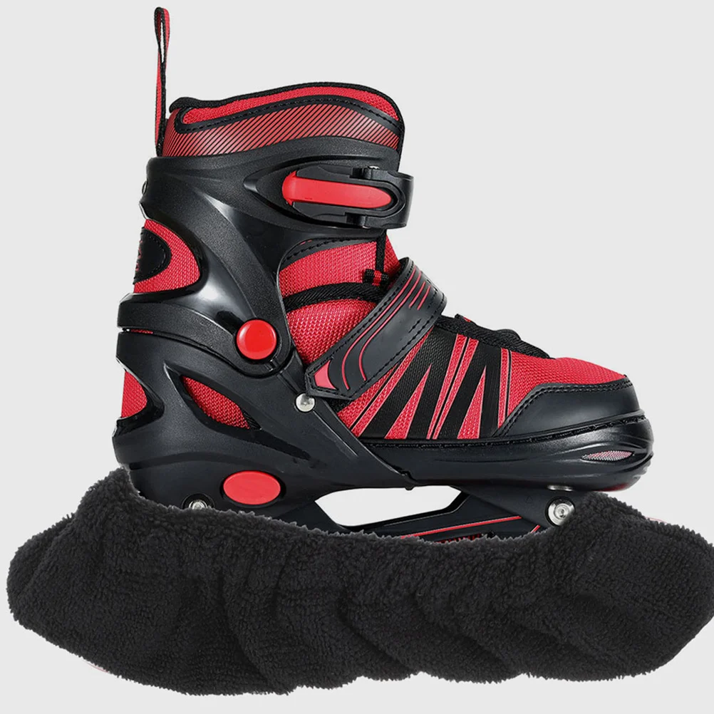 

1 Pair Ice Blades Cover Microfiber Hockey Skates Protector Wide Bottom Design For Skating Blades Guard Skating Shoes Cover Team