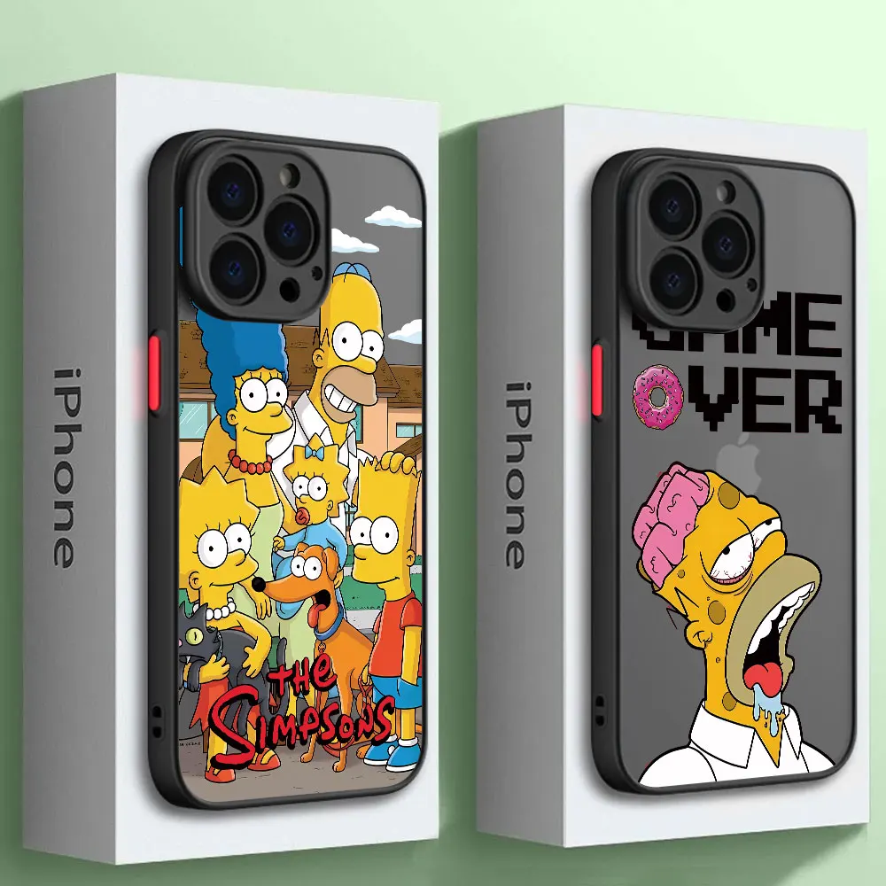 Homer-Apple Phone Case,iPhone8,xr,11 pro,se 2022,14 plus,7,6,xs,max,13,12,mini,15,14 promax用のソフトケース