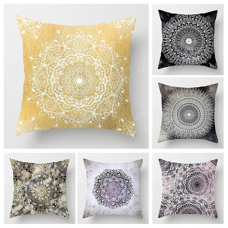 Fall home decor autumn living room throw pillow cover sofa boho Cushion cover mandala 45x45cm 45*45 50x50 60x60cm 40*40 40x40cm