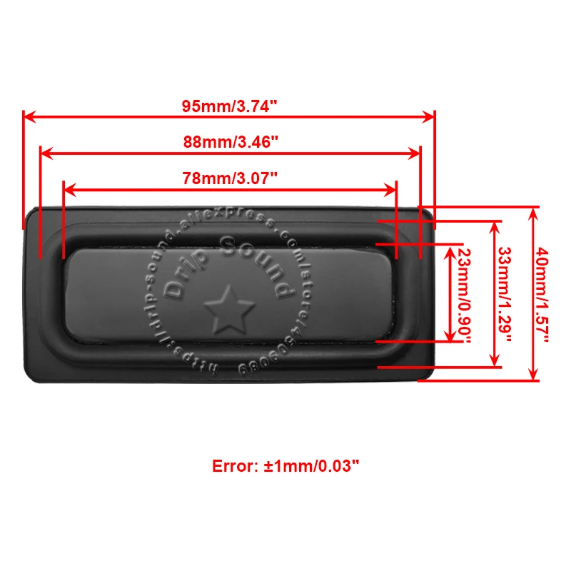 Speaker Passive Radiator Auxiliary Bass Woofer Rubber Vibration Plate Vibrating Diaphragm 95x40mm/3.74"x1.57"