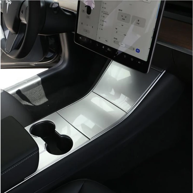 

Suitable For Tesla Model3 Center Control Panel Sticker Protective Film ABS Anti-scratch Cup Patch Interior Modification Accessor