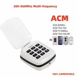 ACM TX2 TX4 Garage Door Remote Control 433MHz Clone ACM TX 2 4 Gate Remote Control  Keypad Duplicator Opener Hand Transmitter