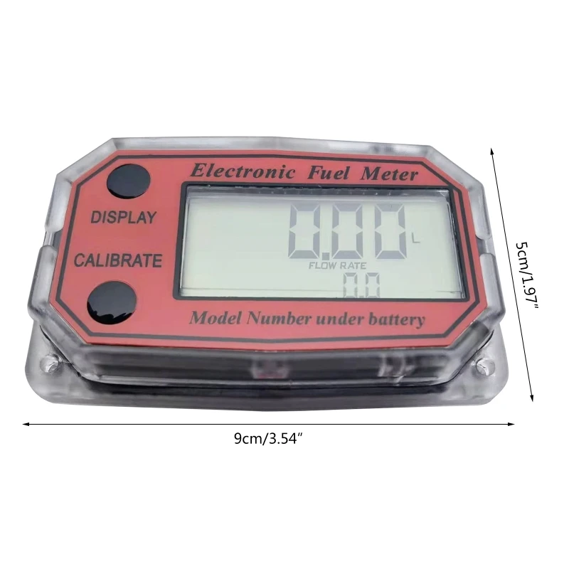 dwan Mini Digital untuk Flowmeter Turbin Digital LCD Display Meter Display Chip Aksesori Elektronik Digital Flow-Meter Durabl