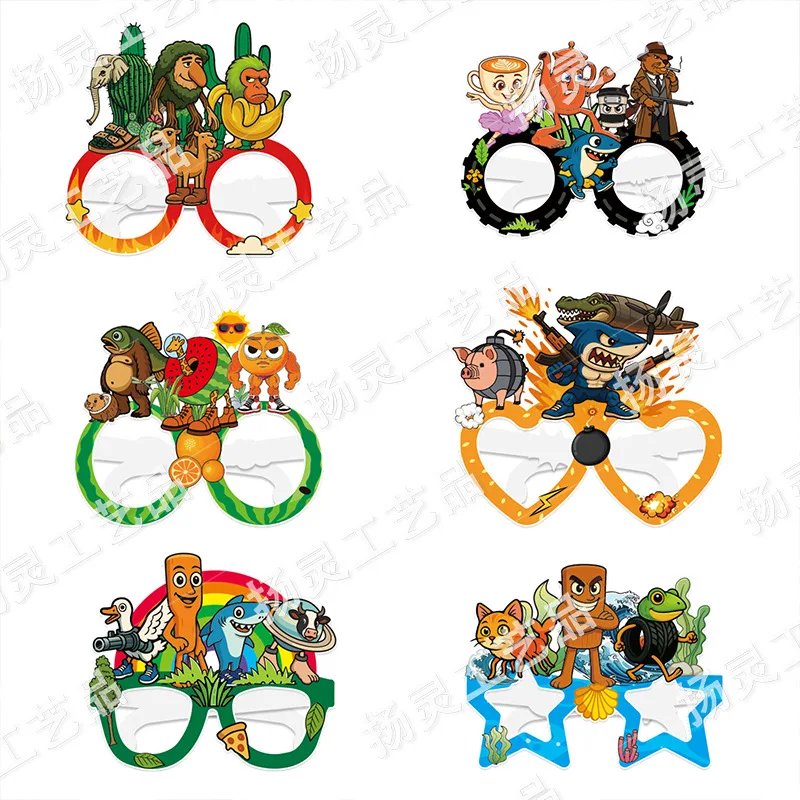 

Тематические бумажные очки Tung Tung Sahur, 12 шт