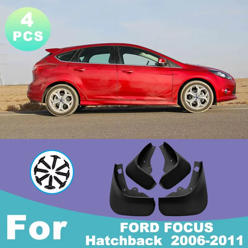 

For FORD FOCUS Hatchback 2006-2011 Automotive Tire Mudguard Waterproof Prevent Mud Splashing Car Mud Flaps 4pcs Accessories