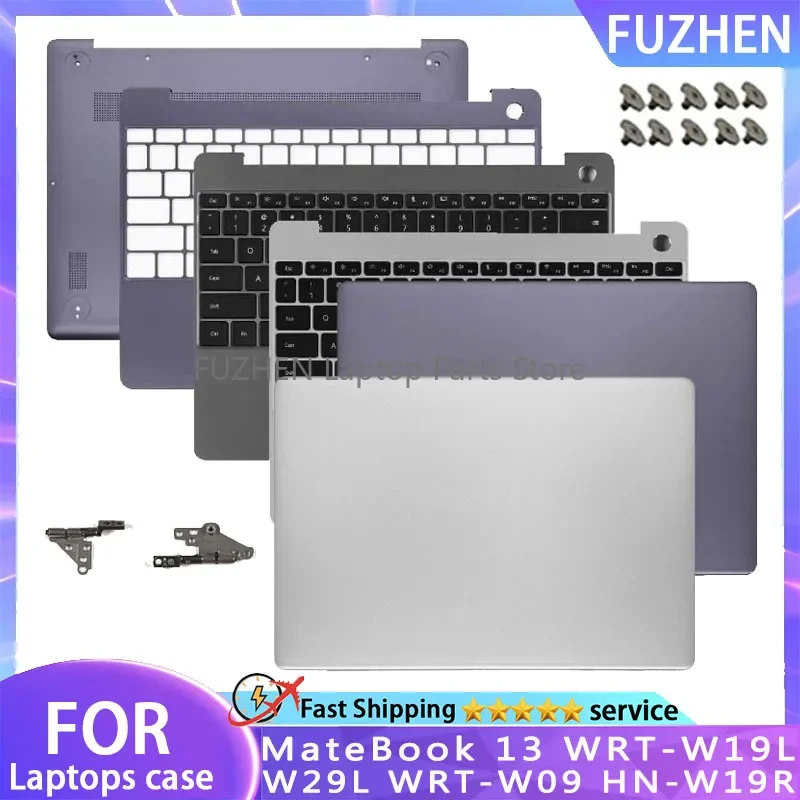 New Original For HUAWEI MateBook 13 WRT-W19L W29L WRT-W09 HN-W19R LCD Back Cover Palmrest Upper Case Keyboard Lower Bottom Cover