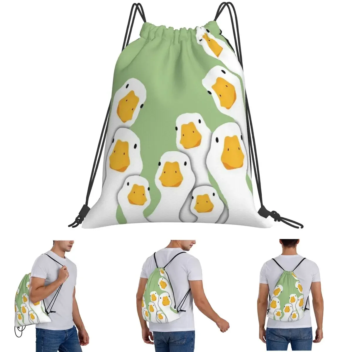 حقائب ظهر على شكل حيوانات أوزة شعبية كرتونية متعددة الوظائف حقائب برباط محمولة حقيبة أشتات حقائب كتب للطلاب والرجل والمرأة