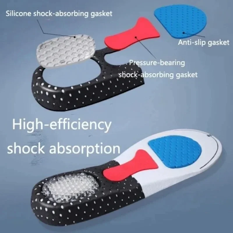 Comfortable Trimmable Latex Cushion Insoles for Basketball Shoes with Arch Support and Shock Absorption, Soft Sport Pads