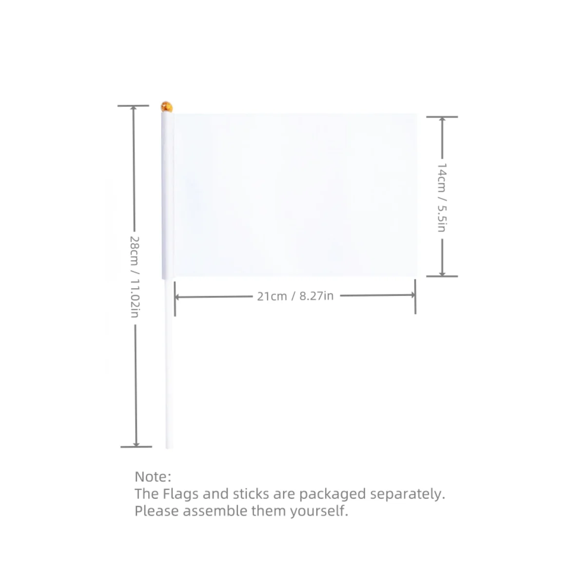 9pcs Mini Flags - Custom Handheld DIY Flags on Stick for Parties, Weddings, Birthdays, Garden & Car Parades, Grand Openings