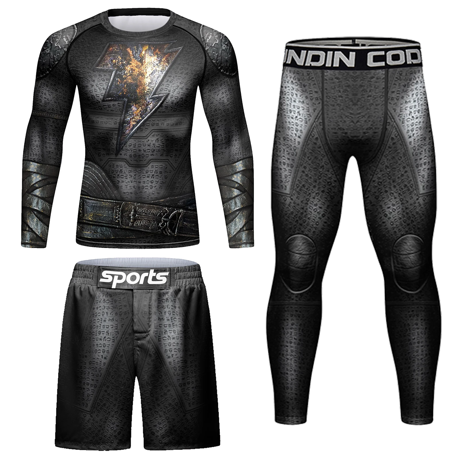 Cody Lundin Long Compression Suit UV Protection Rashguard Men Set Custom Logo Fitness Tracksuit Quick Dry Men Sportswear Kit