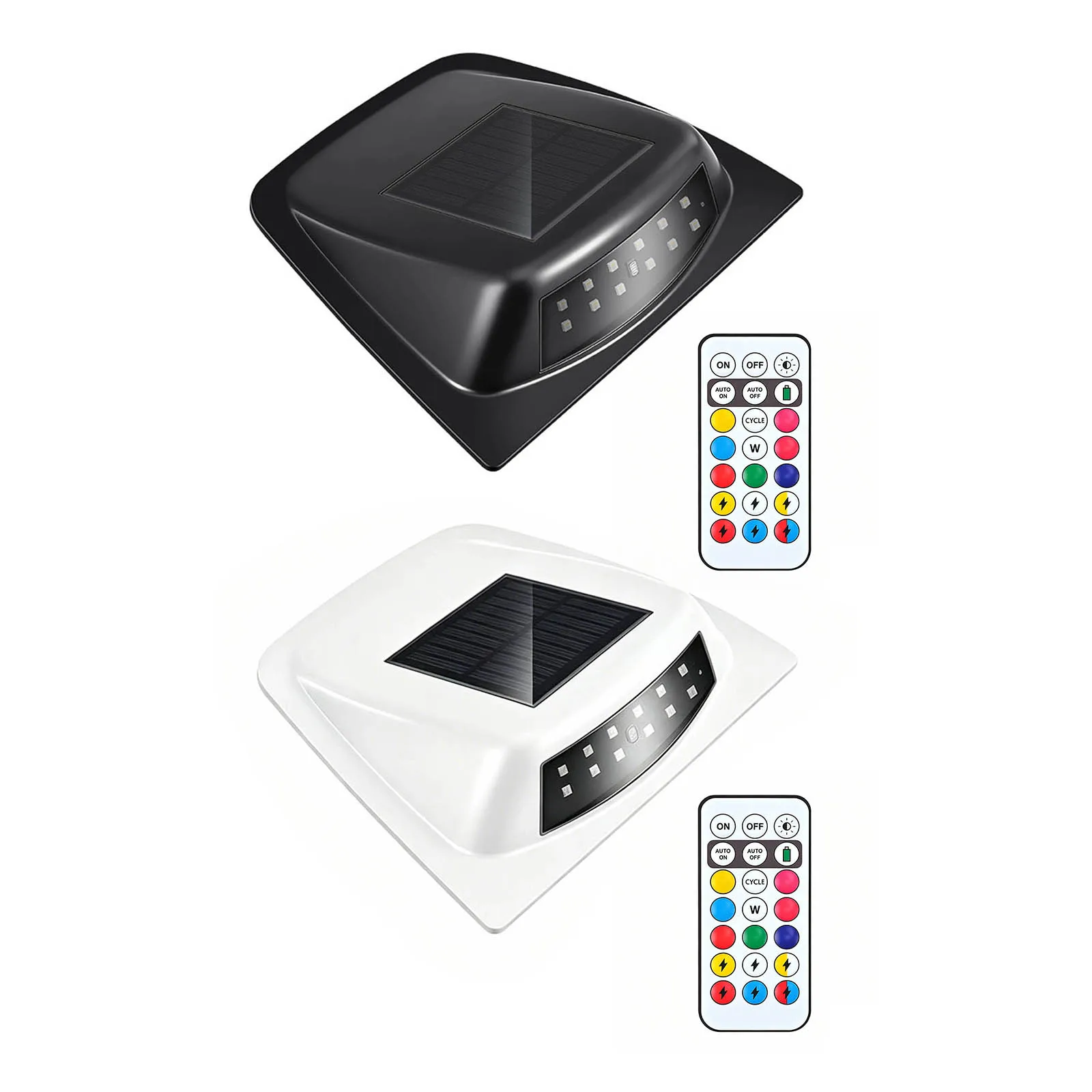 Solar-Powered Car Roof Light Waterproof Cab Roof Marker Light with Remote Control & 8 Colors for Trucks Motorcycle Vehicle