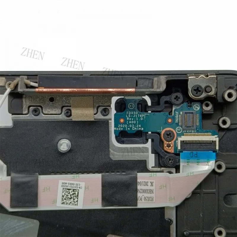 Y For Precision 7550 M7550 Palmrest العلوي مع لوحة طاقة لوحة اللمس 00DT37