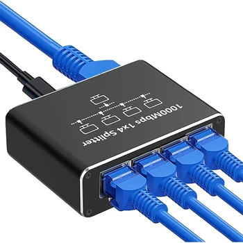 Gigabit Ethernet Splitter / Mini Switch – 1000Mbps RJ45 LAN Extension Adapter for PC and Laptop