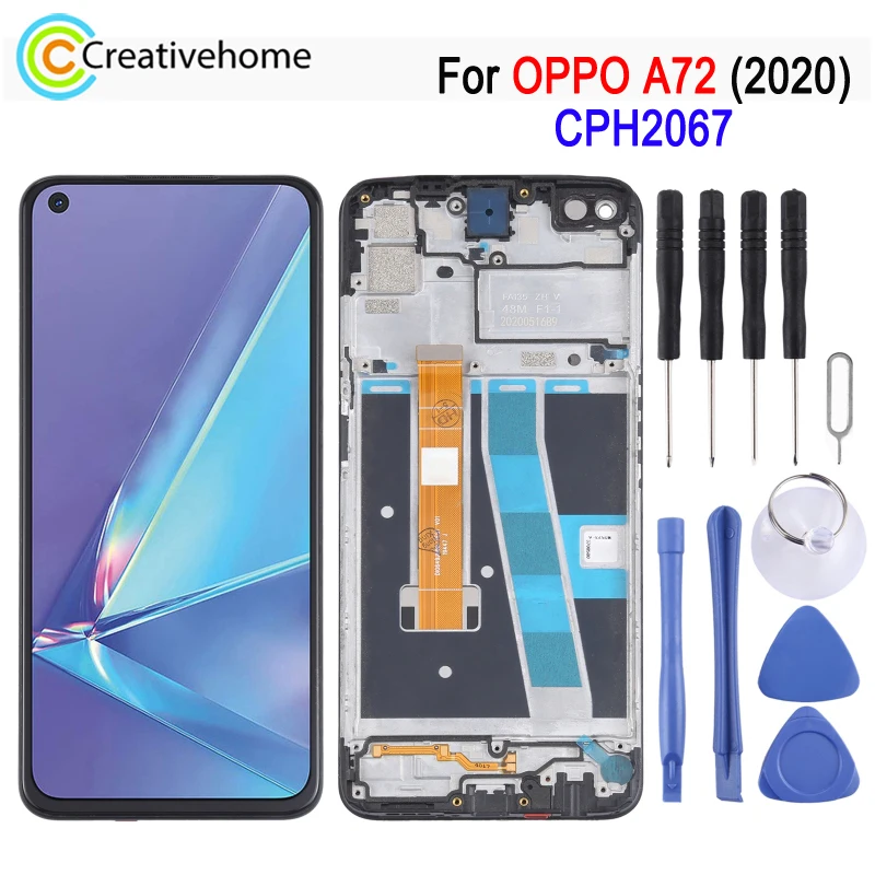 

ЖК-экран для OPPO A72(2020) LTE версии CPH2067 дисплей и дигитайзер полная сборка запасная часть с рамкой