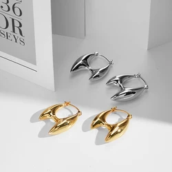 ENFASHION Aretes De Mujer H Shape Stud Earrings For Women's 18K Gold Plated In Earings Fashion Jewelry Travel Cocktail E241644