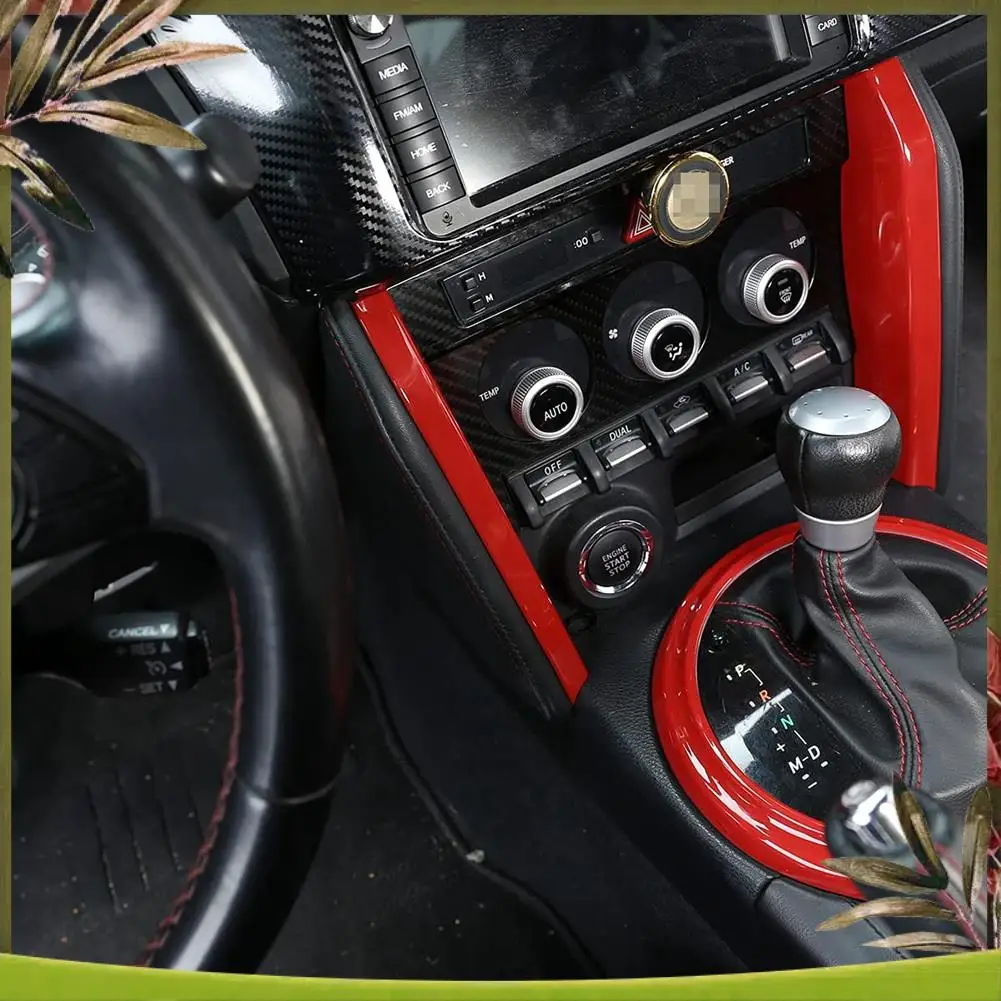 

NEW For Subaru BRZ Toyota 86 2012-2020 Car Center Console Side Trim Gear Shift Panel Cover Frame Stickers Accessories, Red
