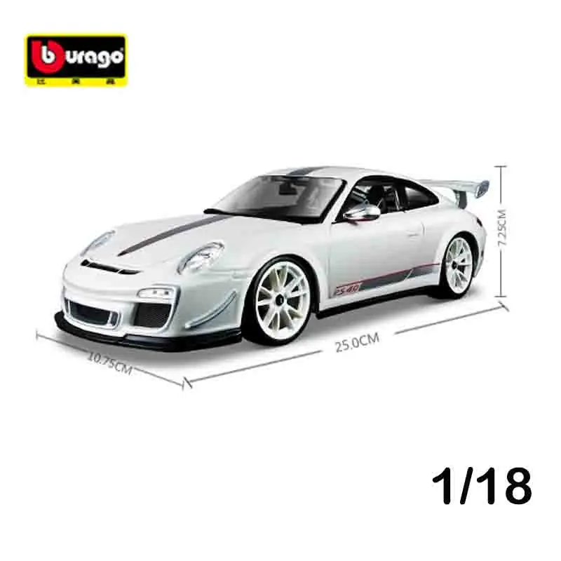 

New In Stock Bburago 1:18 Porsche 911 Gt3 Rs 4.0 Alloy Miniature Porsche 911 Sports Car Diecast Model Cutsom Toys Car Kids Gift