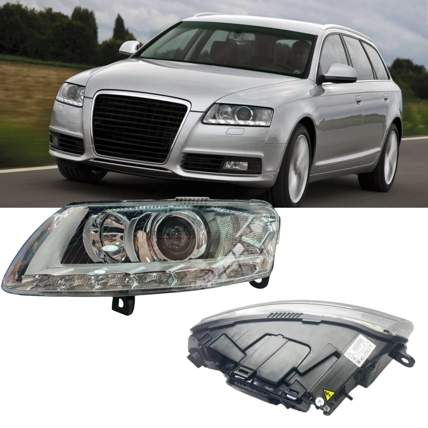 A6 C6 2009-2011 HID Xenon Front Headlight Assembly Auto Lighting System OEM 4FD941003D 4FD941004D