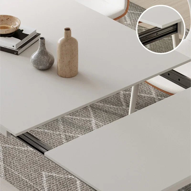 طاولة القهوة القابلة للتمديد صالون الرخام فندق غرفة الطعام طاولة المطبخ عشاء وحدة التحكم Juegos De Comedor طاولة طعام قابلة للطي #4