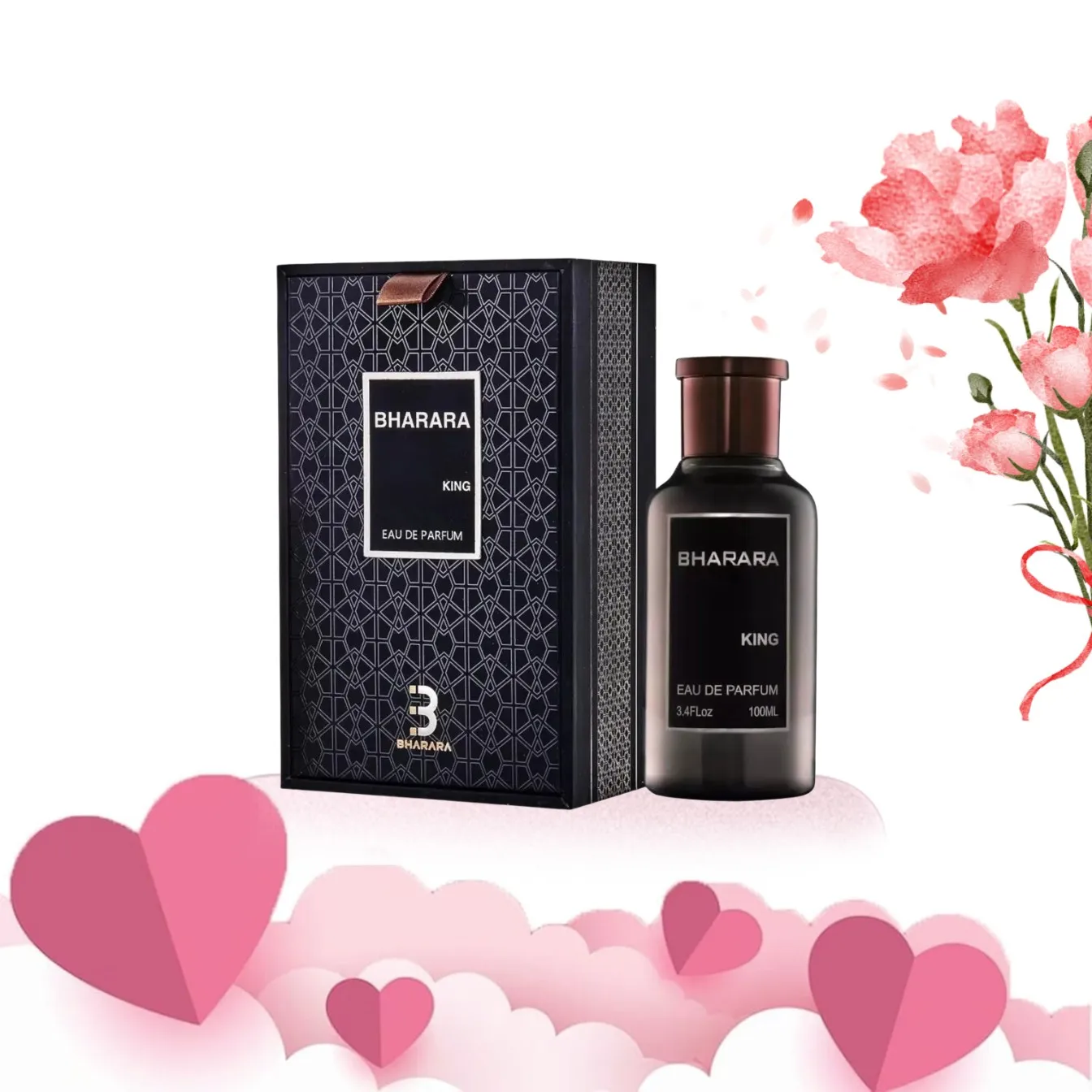 

Мужская парфюмерная вода Bharara King объемом 3,4 унции (100 мл) — освежающий аромат цитрусовых и мускуса, стойкий аромат без формальдегида, ежедневно