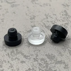 6.5mm Rubber Screws Hole Plugs Transparent Black Rubber Rod Plug Furniture Table Chair Leg Embedded Hole Caps Floor Protector
