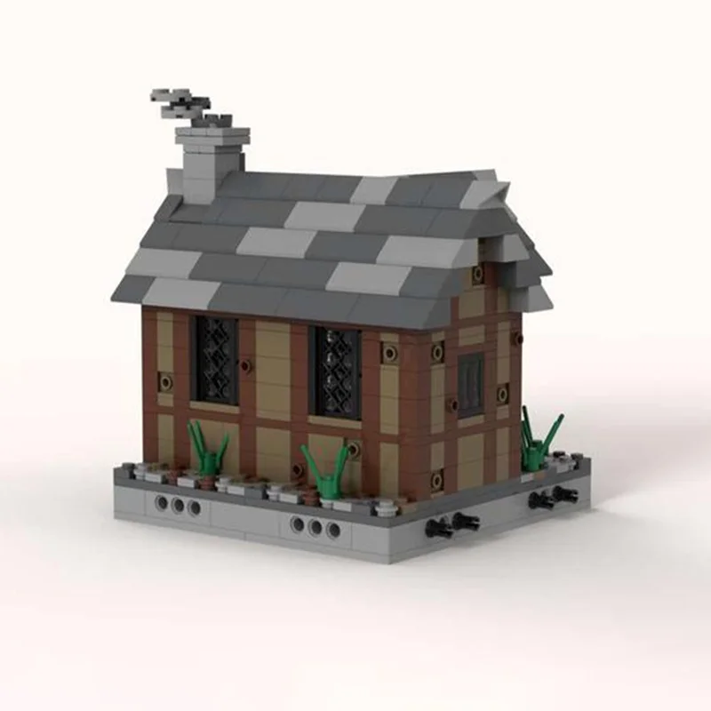 594 Uds. Casa Medieval MOC 3 bloques de construcción modelo castillo Modular montar DIY regalos de navidad juguetes creativos educación cumpleaños
