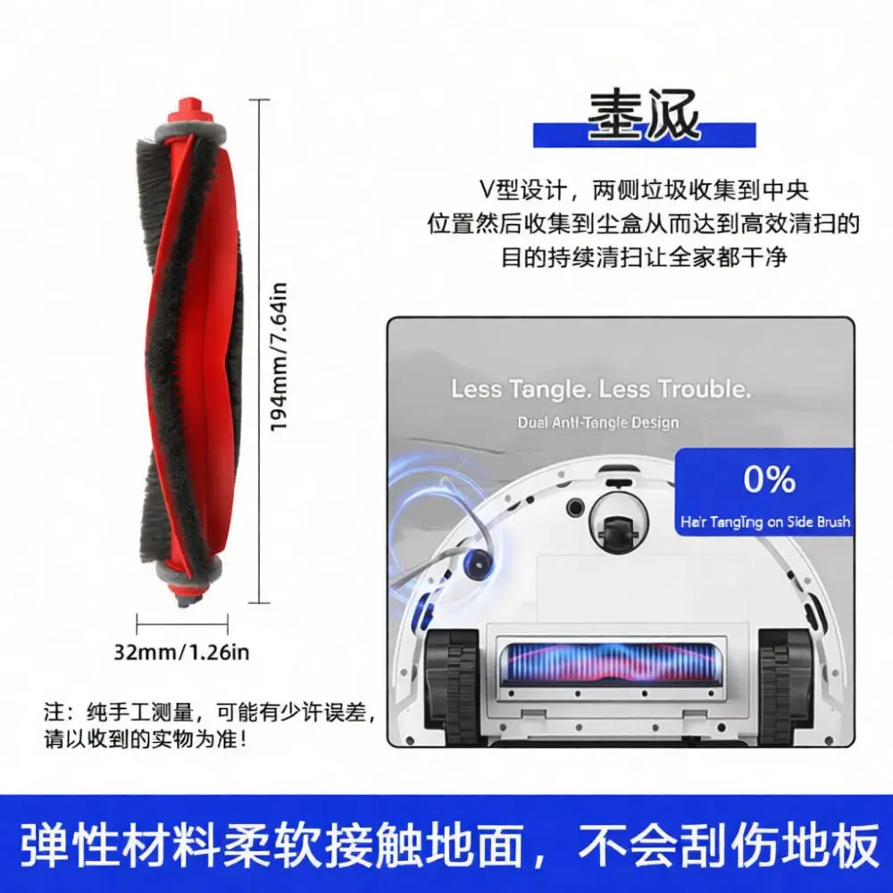 Maintenance Kit For Roborock Q10 X5 Plus Q10 PF Plus Q8 Max Pro Plus Vacuum Robot Main Brushside Brush Filter Mop Pad Set
