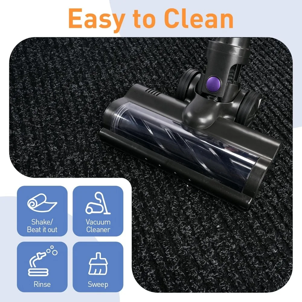 سجادة باب خارجية قابلة للتخصيص وغير قابلة للانزلاق، 2 قدم × 31 قدم، درجة تجارية، سهلة التنظيف، سجادة مدخل منخفضة المستوى #6