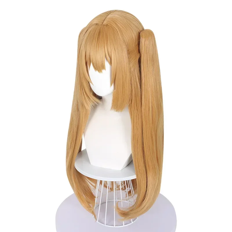 Anime 2.5 Dimensional Seduction Lilysa Amano Liliel Cosplay Wig Yellow Double Ponytail Long Hair Halloween Party for Women Props