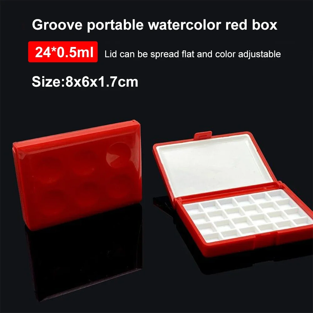 Portable Plastic Multi-function Painting Box Empty Watercolor Palette Watercolor Oil Acrylic Gouache Paint Subpackage image 4