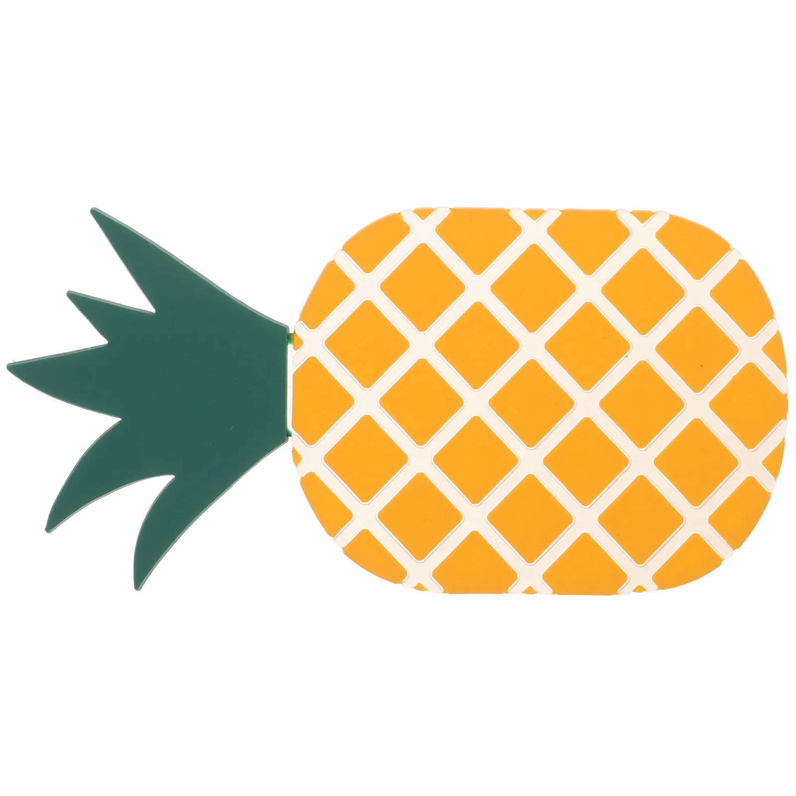 Pineapple Silicone Coaster Bright Color Decorative Fruit Pattern Heat-Resistant Nonskid Cup Pad for Table Drinks