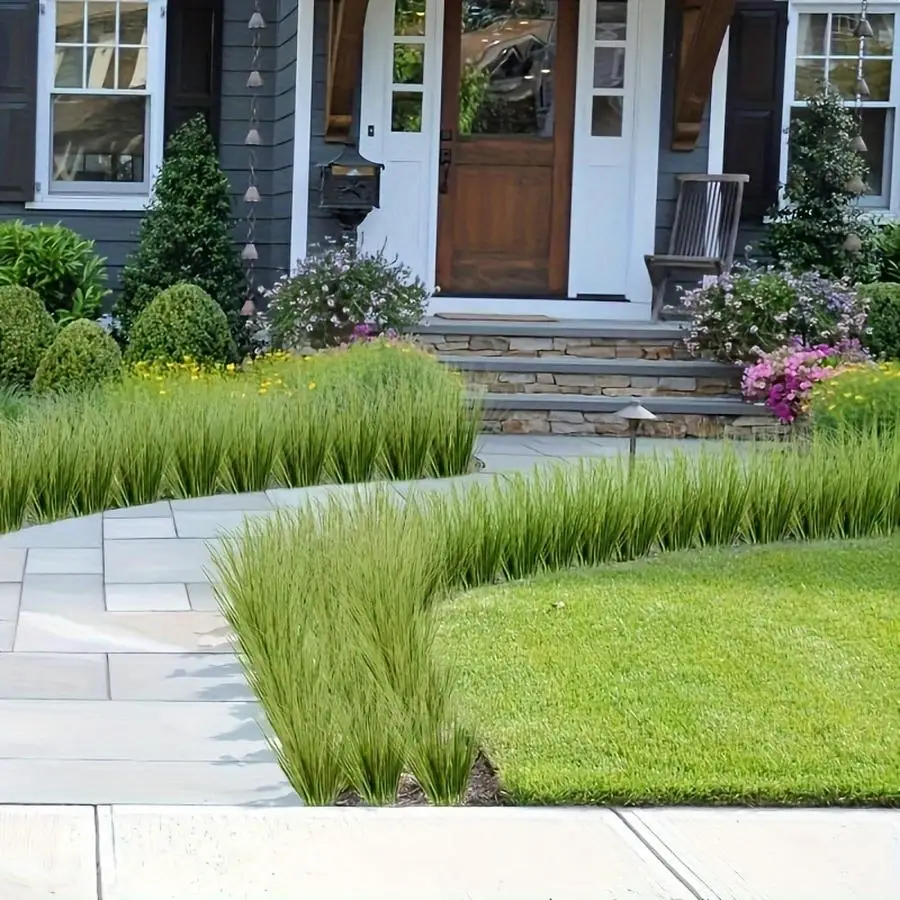1/5/10/20/50/100pcs Artificial Green Grass Stalks - Realistic Plastic Reed Decor for Indoor/Outdoor, Weddings, Christmas, Hallow